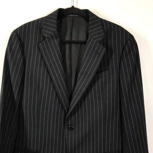 Armoni Collezioni Men's Pin Striped Blazer Size 42R Italy Wool Gomez Addams - Picture 3 of 13